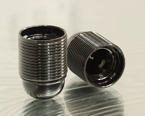 Es (E27) Black Plastic Lamp Holder