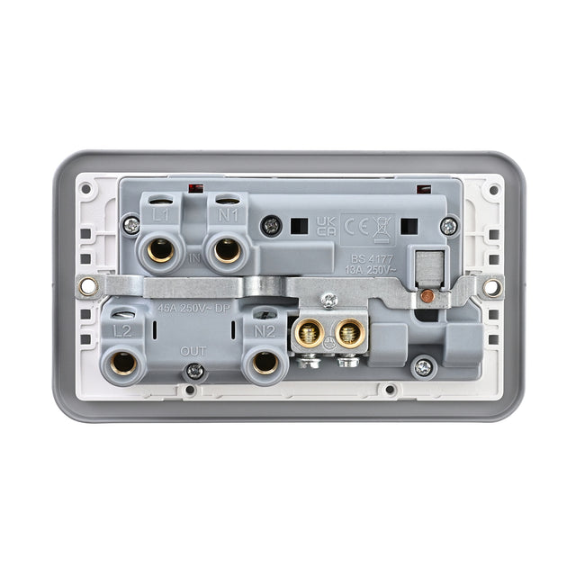 45A DP Cooker Switch with 13A Socket with Neon