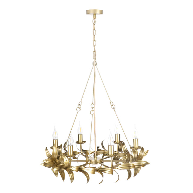 Nadria 6 Light Pendant Satin Gold