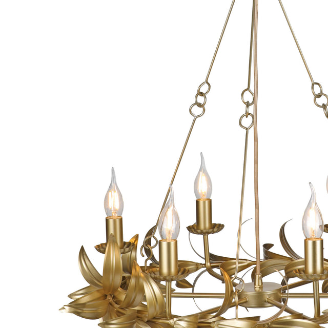 Nadria 6 Light Pendant Satin Gold