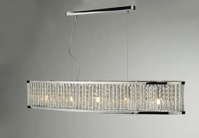 Nantes 5 Light Bar Pendant Polished Chrome Aluminium