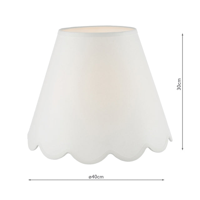 Nerita Ivory Linen Tapered drum Shade 40cm