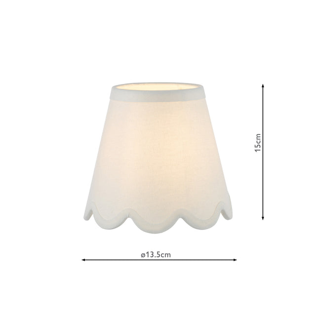 Nerita Ivory Linen Tapered drum Shade 15cm