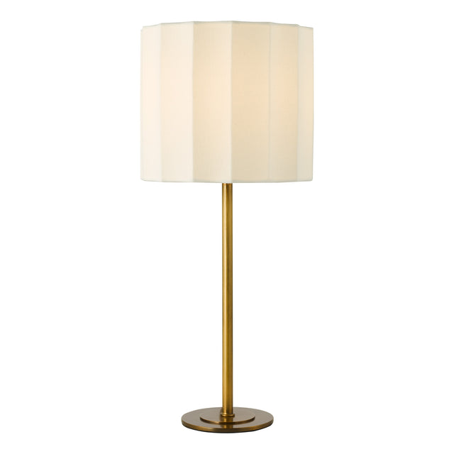 Noura Table Lamp Ivory & Bronze