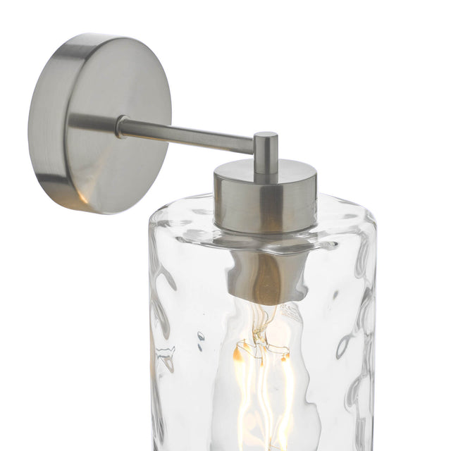 Olsen Wall Light Satin Chrome and Glass