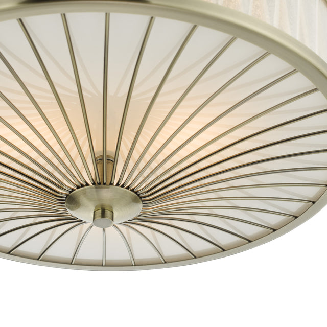 Oslo 3 Light Flush Antique Brass