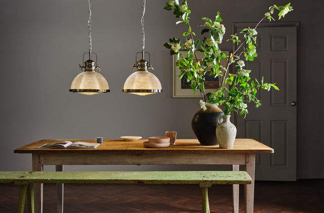 Peyton 1 Light Pendant Satin Nickel And Textured Glass