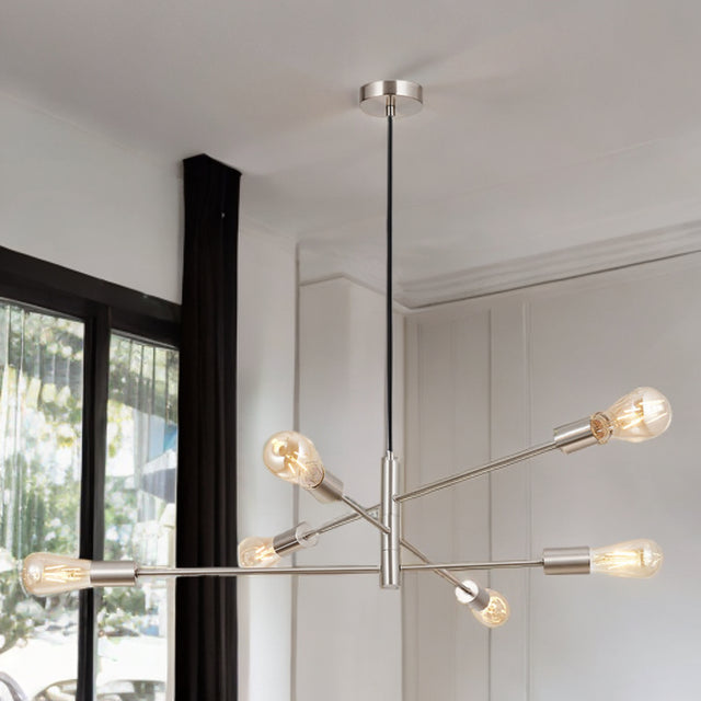 6L Satin Nickel Venus Pendant Fitting