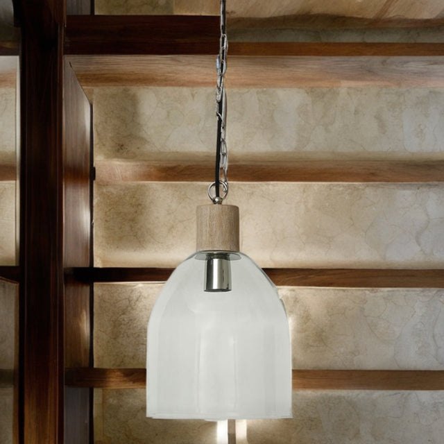 Saxen Wood &Amp; Glass Pendant