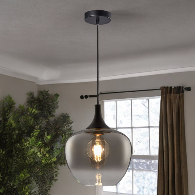 Berkley Small Glass Pendant (Smoke Glass)