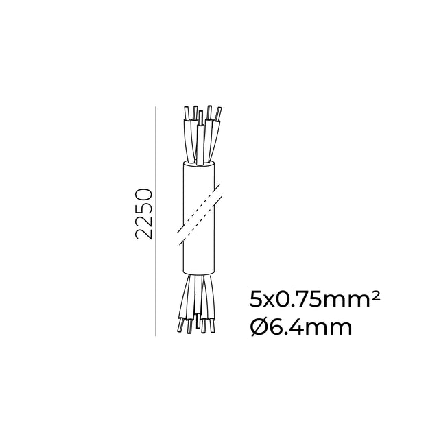 Easy Link PVC Wire 5 Poles DALI/Push