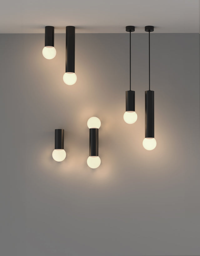 Pipe Ø60 mm Acrylic Spherical Sandblasted Acrylic Lampshade