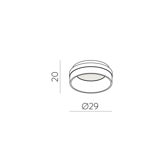 Pipe SLIM Ø32 mm Deco Kit Tech Gold Bezel, Without lighting