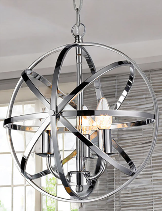 Polished Chrome Besca Round Pendant