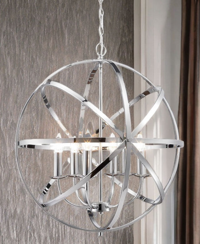 Polished Chrome Besca Round Pendant
