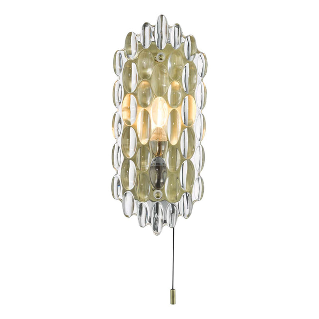 Porthos Wall Light Antique Brass Glass