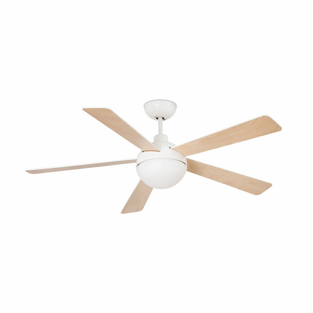 IZARO Ø1320MM CEILING FAN WHITE 5 BLADES LED 15W