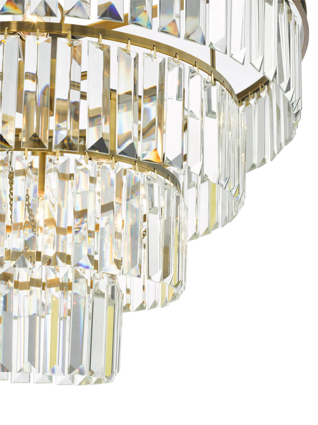 Rhapsody 6 Light Chandelier Crystal and Bronze