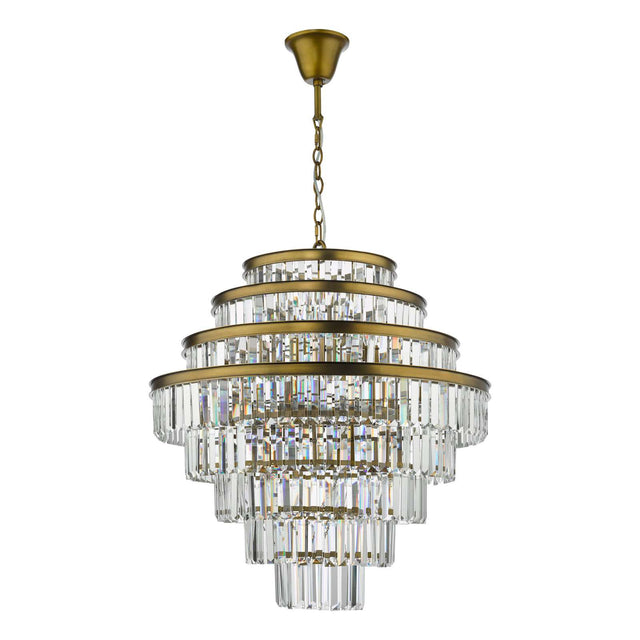 Rhapsody 12 Light Chandelier Bronze Crystal