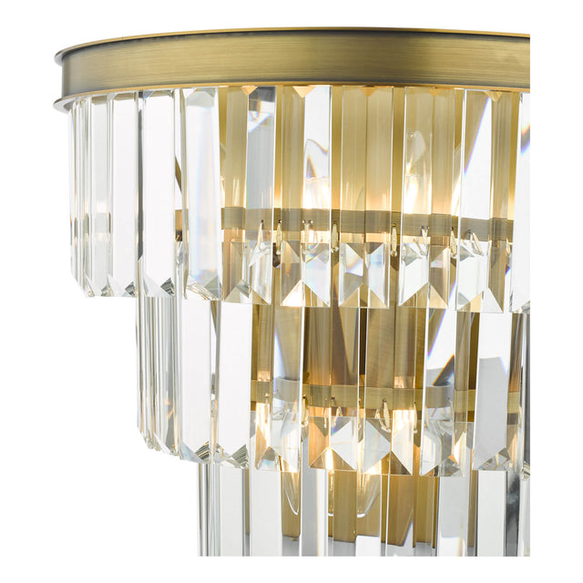 Rhapsody 3 Light Wall Light Crystal and Bronze