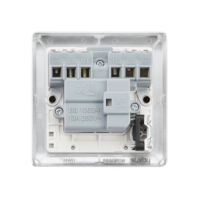 13A Switched Fused Spur Unit with Flex Outlet and Neon