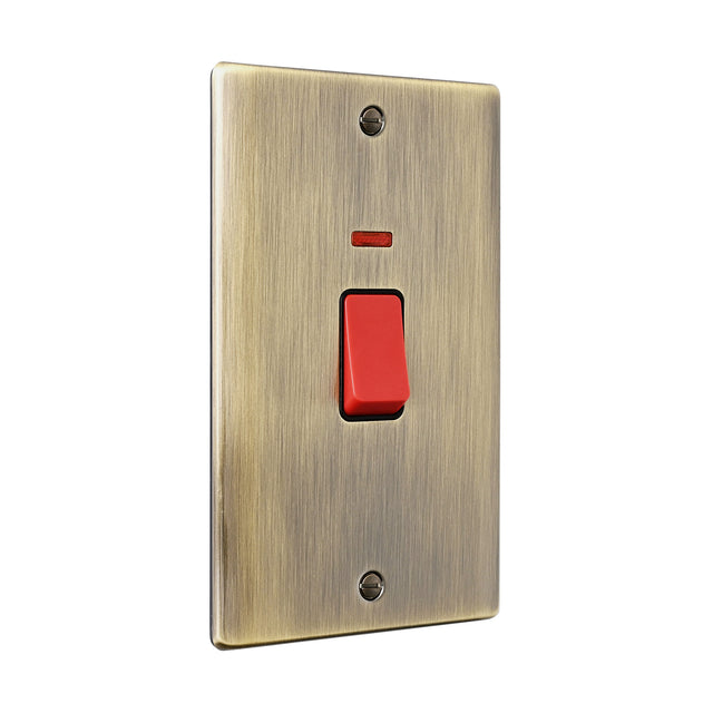 45A Large Plate DP Switch with Neon