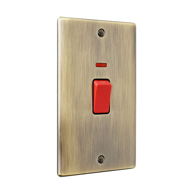 45A Large Plate DP Switch with Neon