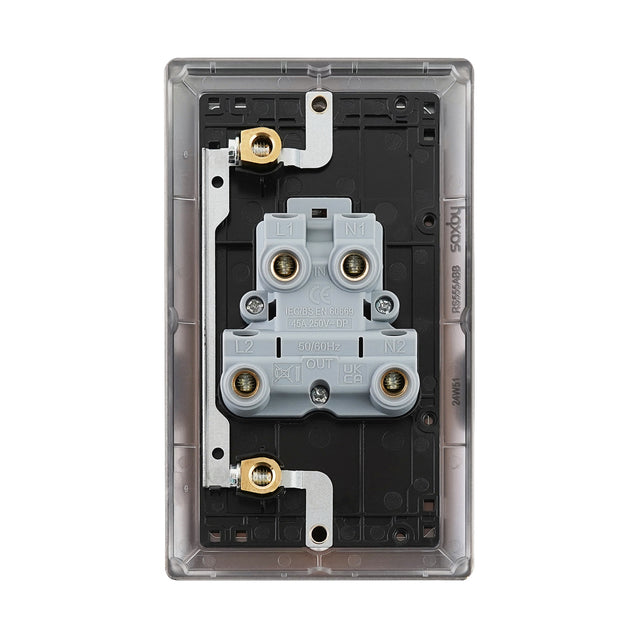 45A Large Plate DP Switch with Neon