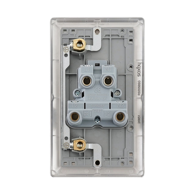 45A Large Plate DP Switch with Neon