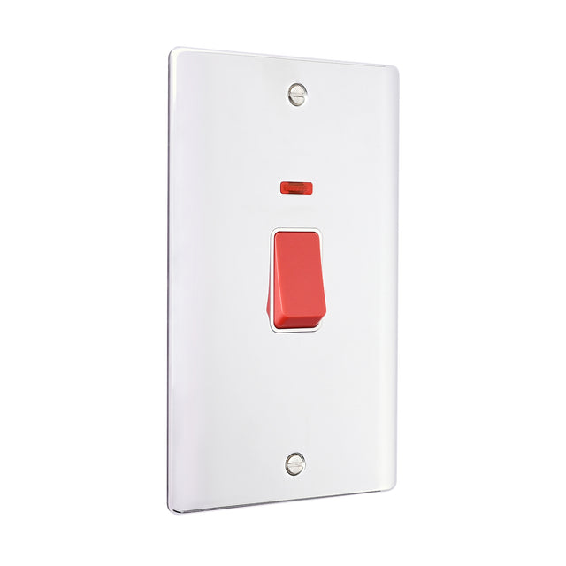 45A Large Plate DP Switch with Neon