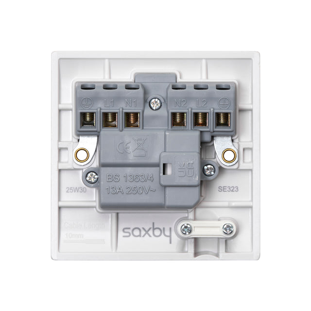 13A Switched Fused Spur Unit with Flex Outlet and Neon