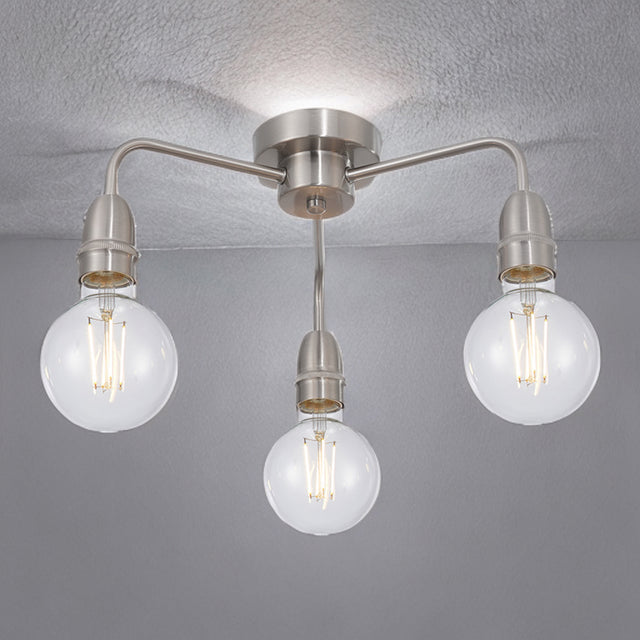 Rion Semi Flush Fiting In Satin Nickel