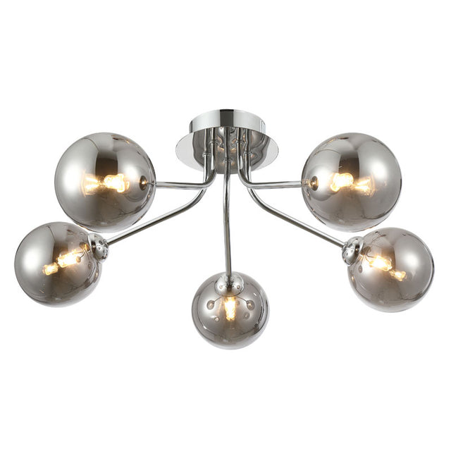 POLISHED CHROME FINISH with SMOKE GLASS SUZIE SURFACE FITTING