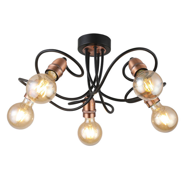 BLACK with COPPER TRIAS SURFACE FITTING (LAMP NOT INCLUDED)