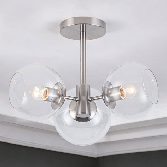 3L Clear Glass Globe Surface Fitting