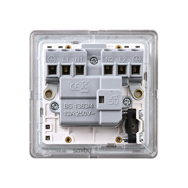 13A Switched Fused Spur Unit with Flex Outlet and Neon