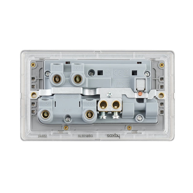 45A DP Cooker Switch with 13A Socket with Neon