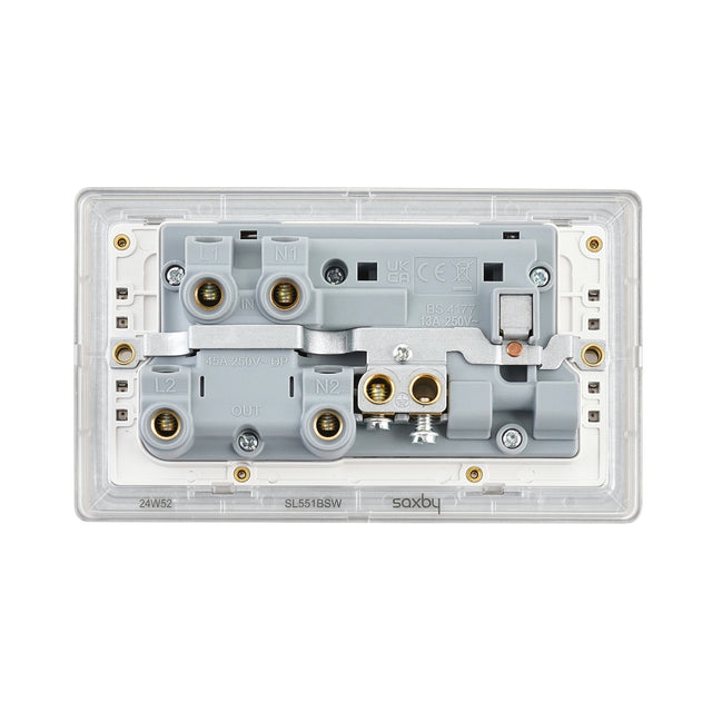 45A DP Cooker Switch with 13A Socket with Neon