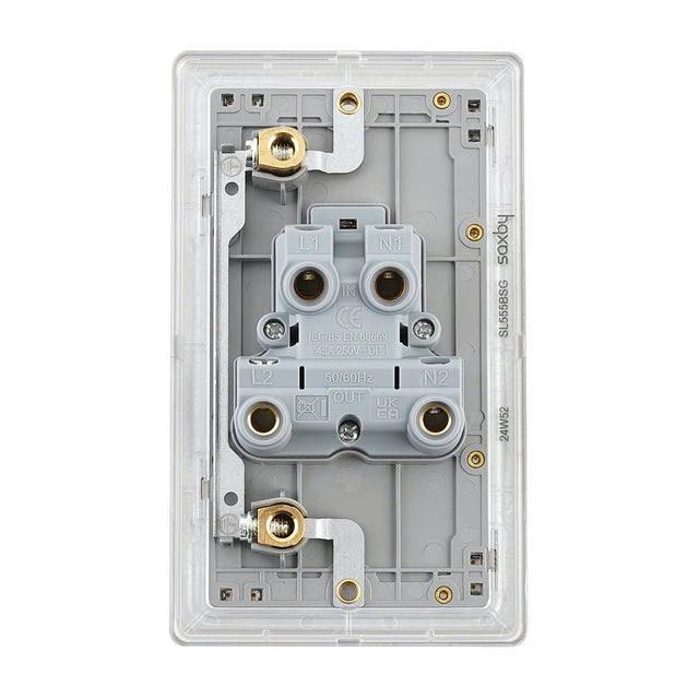 45A Large Plate DP Switch with Neon