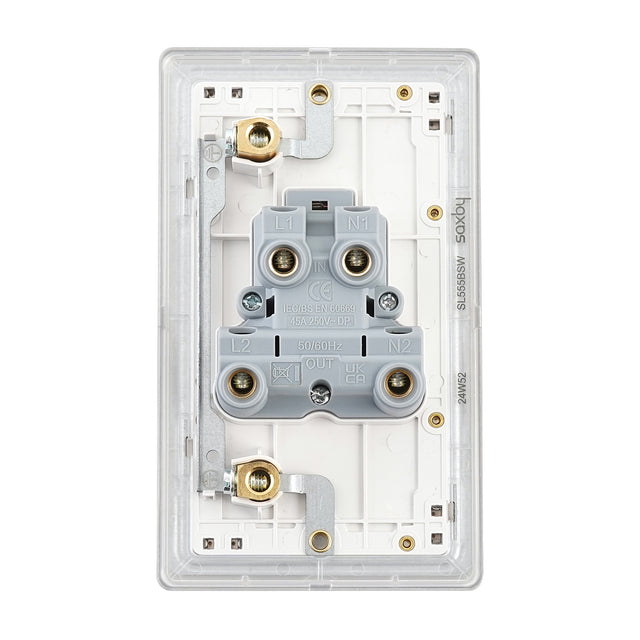45A Large Plate DP Switch with Neon