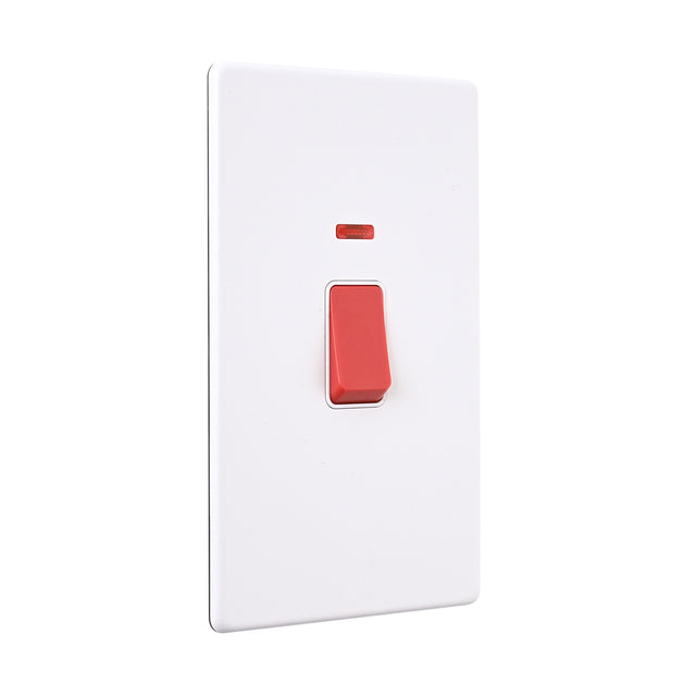 45A Large Plate DP Switch with Neon