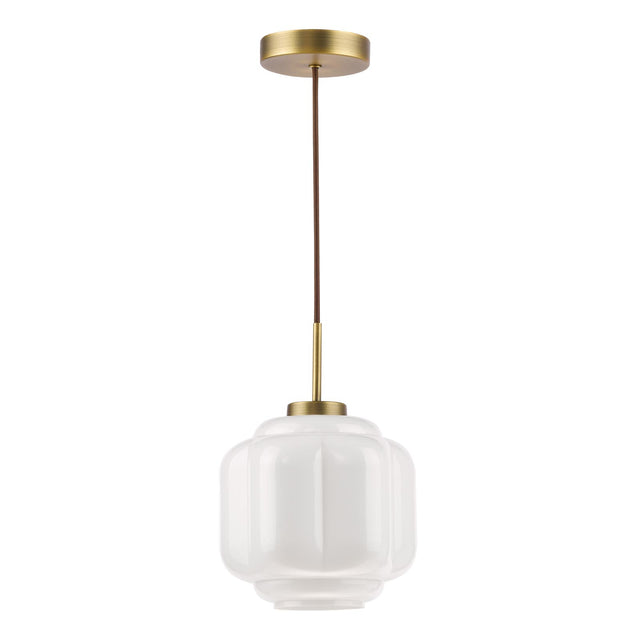 Summit Pendant Antique Brass and Smoked Glass