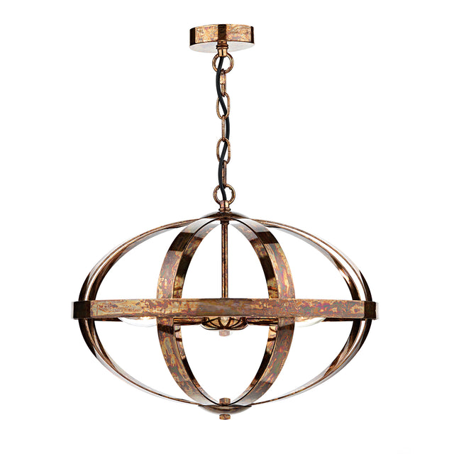Symbol 3 Light Pendant Petrol Copper
