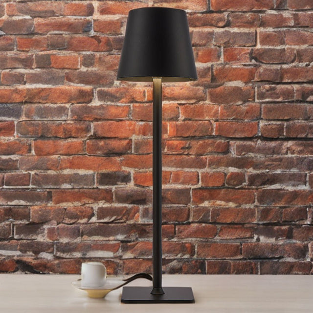 Rechargeable Black Finish 5W Led Table Lamp - Dimmable, Touch-Controlled Light For Bedroom & Dining Ambiance