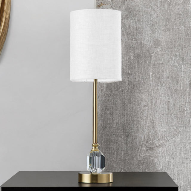 Set Of 2 Decorative Crystal Table Lamps (Satin Brass)