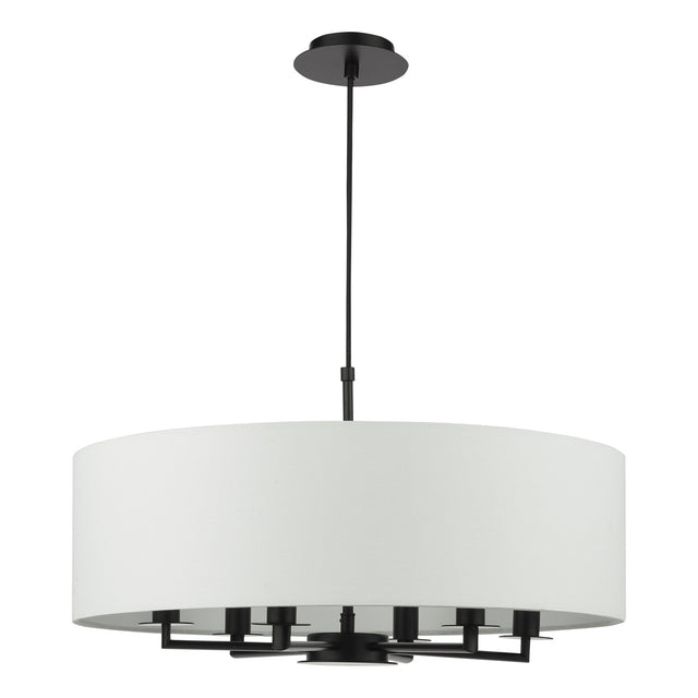 Tyler 6 Light Shadelier Chrome and White with Shade