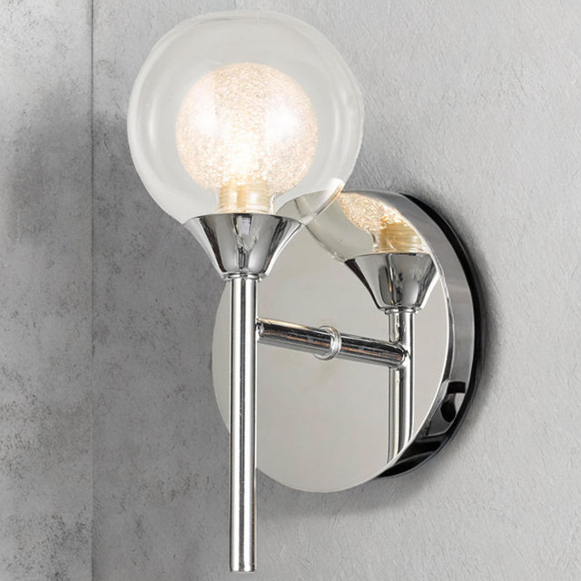 Polished Chrome Acqua Globe Wall Light