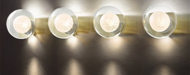 Antique Brass Acqua Globe Wall Light
