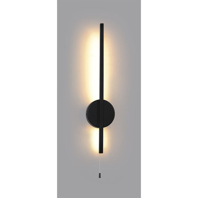 Corona Ultra-Modern Led Wall Lamp C/W Opal Diffuser And Matt Black Metalwork.