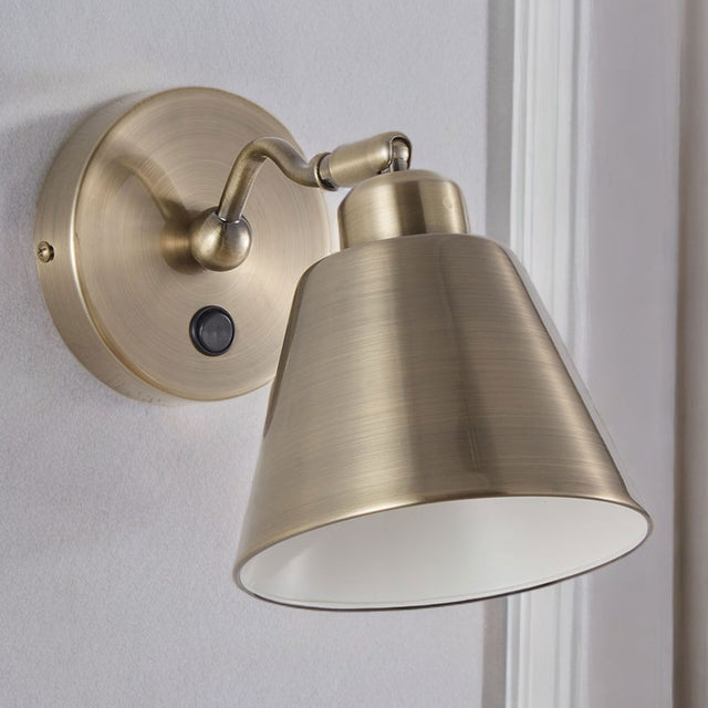 Harbour Antique Brass Wall Light